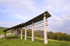 Slovenia - Jance: traditional wooden racks for drying of hay - photo by I.Middleton