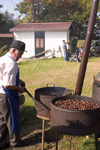 Slovenia - Jance: roasting chestnuts - Chestnut Sunday festival - photo by I.Middleton