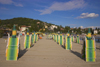 Slovenia - Portoroz: empty deck chairs - beach, Adriatic coast - photo by I.Middleton