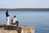 Slovenia - Portoroz: fishing along the seafront, Adriatic coast - photo by I.Middleton