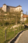 Slovenia - Kostel - road and Kostel castle - photo by I.Middleton