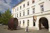 Entrance to Vinag wine cellar, 20 , 000 square metres of cellars underneath Trg Svobode, Maribor, Slovenia - photo by I.Middleton
