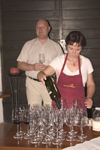 Slovenia - wine tasting in Vinoteka Brda in the Goriska Brda wine region - pouring a Slovenian red - photo by I.Middleton