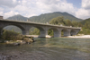 Slovenia - arch bridge over the Soca river - photo by I.Middleton