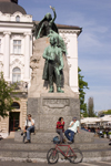 Preseren monument, Presernov trg, Ljubljana, Slovenia - photo by I.Middleton