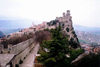 San Marino: the main fort, La Guaita, seen from fort La Cesta - walls (photo by B.Cloutier)