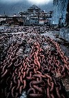 South Georgia Island - Grytviken / Grytvika / Grytviken : flensing plant - massive chains lay idle - industrial (photo by Rod Eime)