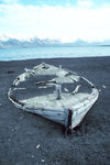 South Shetland islands - Deception island: abandoned whaleboat at whalers bay, aka New Sandefjord - photo by R.Eime