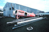 Deception island: abandoned hangar and aircraft fuselage - DHC3 Otter - VP-FAK - photo by R.Eime