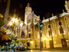Spain - Valencia - Plaza de Ayuntamiento nocturnal - photo by M.Bergsma