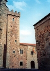 Spain / Espaa - Extremadura - Cceres (UNESCO world heritage): Cceres-Ovando tower - stone / piedra - ciudad intramuros - Torre del Palacio Cceres-Ovando (photo by Miguel Torres)