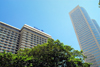 Colombo, Sri Lanka: Hilton hotel - architect Kanko Kikaku Sekkeisha - Sir Chittampalam A Gardiner Mw - Colombo WTC Twin Towers on the right - Fort - photo by M.Torres