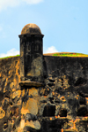 Galle, Southern Province, Sri Lanka: bartizan / guerite - small 'pepper-pot' tower - star bastion - walled city - Old Town - UNESCO World Heritage Site - photo by M.Torres