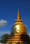 Dambulla, Central Province, Sri Lanka: golden stupa / dagoba - Dambulla cave temple - UNESCO World Heritage Site - photo by M.Torres