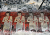 Dambulla, Central Province, Sri Lanka: Buddhist mural - Sinhala art - Devaraja lena - Dambulla cave temple - UNESCO World Heritage Site - photo by M.Torres