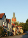 Vastervik, Kalmar ln, Sweden: houses and St. Petri Church - photo by A.Bartel