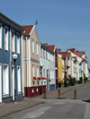 Vastervik, Kalmar ln, Sweden: painted wooden houses - photo by A.Bartel