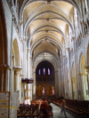 Switzerland - Suisse - Lausanne: in Notre-Dame Cathedral - nave - photo by C.Roux