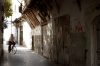 Damascus: riding a bike - street in the old town (photographer: John Wreford)