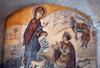 Saidnaya / Seydnaya - Rif Dimashq governorate, Syria: Holy Patriarchal Convent of Our Lady of Saidnaya - mosaic - Virgin Mary appears to Justinian with the plans for the convent of Seidnaya - photo by M.Torres / Travel-Images.com