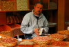 Damascus, Syria: nuts seller with a book - Via Recta - photographer: M.Torres