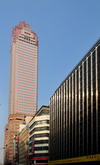 Taipei, Taiwan: Shin Kong Life Tower and Cathay United bank - Guanqian Road - photo by M.Torres