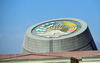 Dushanbe, Tajikistan: Tajik coat of arms on the roof of the Tajikistan National Museum, Ismoil Somoni Avenue - photo by M.Torres