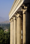 Dushanbe, Tajikistan: neo-classical columns, Tajikistan National Museum, Ismoil Somoni Avenue - photo by M.Torres