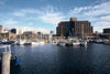 Hobart: harbour and Grand Chancellor Hotel - Tasmania - Australia - (photo by S.Lovegrove)