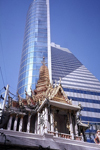 Thailand - Bangkok / Krung Thep / BKK : dwarfed - skycraper and temple  (photo by Juraj Kaman)