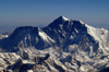 Tibet - Mount Everest, southern slope - seen from the flight between Delhi and Paro in Bhutan - Tibet - Nepal border - Himalayas - Qomolangma / Sagarmatha / Chomolungma - photo by A.Ferrari