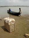 Lake Togo, Togo: eggs wait to board a canoe - photo by G.Frysinger