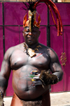 Port of Spain, Trinidad and Tobago: robust man in the carnival parade - photo by E.Petitalot