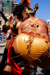 Port of Spain, Trinidad and Tobago: big women dancing at the carnival parade - the form of dancing is locally called 'Wining' - photo by E.Petitalot