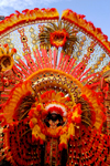 Port of Spain, Trinidad and Tobago: very big and colorful indian costume at the carnaval parade - photo by E.Petitalot
