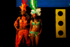 Port of Spain, Trinidad and Tobago: two women dancing on stage during a carnival show - photo by E.Petitalot
