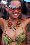 Port of Spain, Trinidad and Tobago: girl with sunglasses during carnival - photo by E.Petitalot