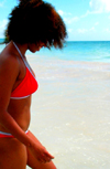 Trinidad - Daniella - on the beach - girl in bikini - photo by P.Baldwin