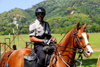 Port of Spain, Trinidad: mounted policeman - photo by E.Petitalot