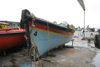 Tristan da Cunha: Edinburgh - Bornholm in the harbour - boat - photo by C.Breschi