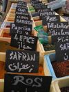 Tunisia - Douz: spices with labels in Arabic and French (photo by J.Kaman)