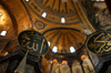 Istanbul, Turkey: interior of the Aya Sofya - domes and calligraphy - photo by J.Wreford