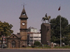 Kayseri / Kaiseri / ASR (the Roman Caesarea Mazaca), Kayseri province, Central Anatolia, Turkey: clock tower and equestrian statue of Mustafa Kemal - Ataturk square - photo by A.Slobodianik