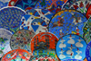 Istanbul, Turkey: decorated plates - Spice Bazaar aka Egyptian Bazaar - Eminn District - photo by M.Torres