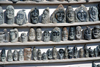 Cappadocia - Greme, Nevsehir province, Central Anatolia, Turkey: souvenir stand - monks heads in soapstone - photo by W.Allgwer