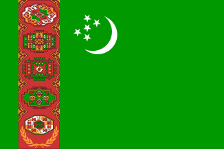 Turkmenistan / Turkmenia / Turkmenija / Turquemenisto / Turkmenistan Respublikasy - flag