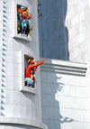 Turkmenistan - Ashghabat: puppet theater - detail - figures - flute player (photo by G.Karamyancr)