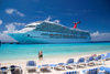 Grand Turk Island, Turks and Caicos: Carnival Cruise Lines Carnival Triumph cruise ship seen from the southwestern beach - photo by D.Smith