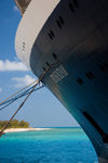Grand Turk Island, Turks and Caicos: portside view of Holland America cruise ship Prinsendam - photo by D.Smith