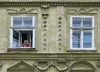 Lviv / Lvov, Ukraine: old lady looking out from window - photo by J.Kaman